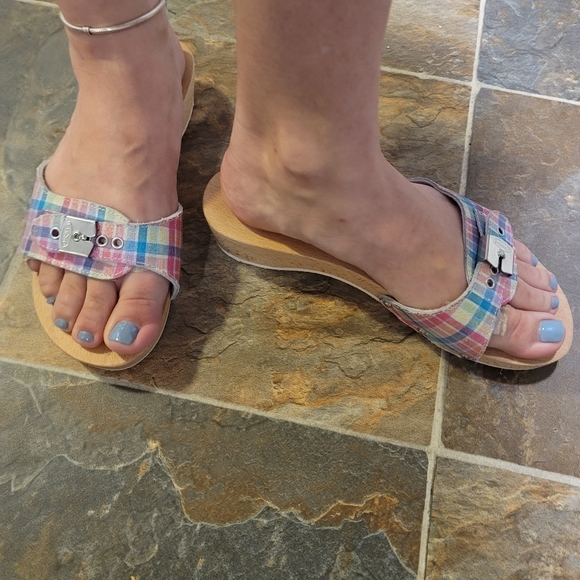 DR. SCHOLL'S Originals PLAID WOOD sandals - Picture 3 of 9